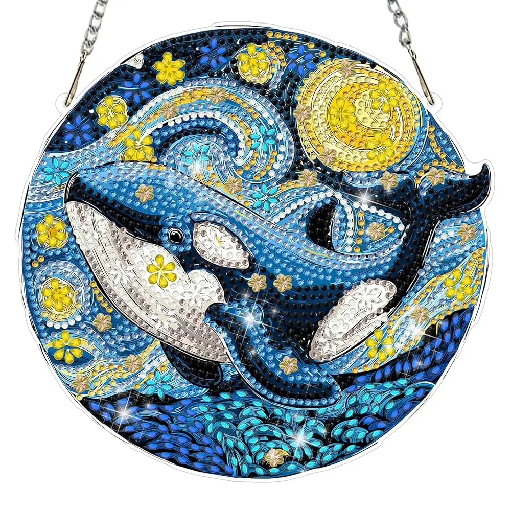 

Наборы для алмазной вышивки «Кит» для взрослых, подвесное украшение, специальный набор для алмазной живописи своими руками, двусторонние наборы для рисования.