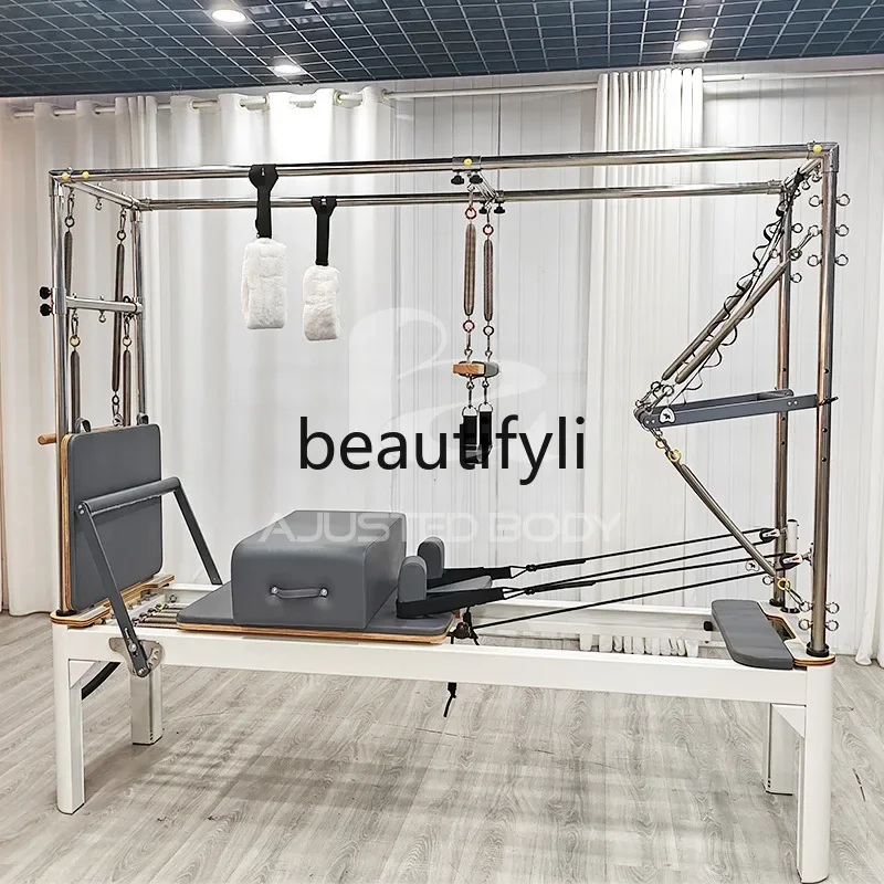 

x Aluminum Alloy Full Elevated Pilates Bed Multi-functional Training 3-in-1 Core Bed