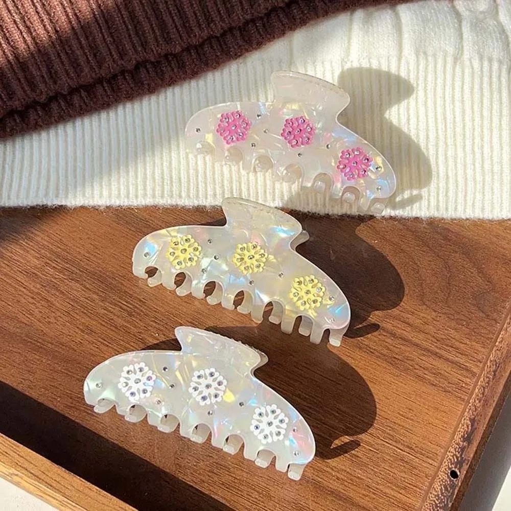 

Креативный контрастный цвет, снежинка, заколка в виде акулы, стразы, корейский стиль, переливающийся коготь для волос, 10 см, элегантный акриловый коготь для волос, путешествия