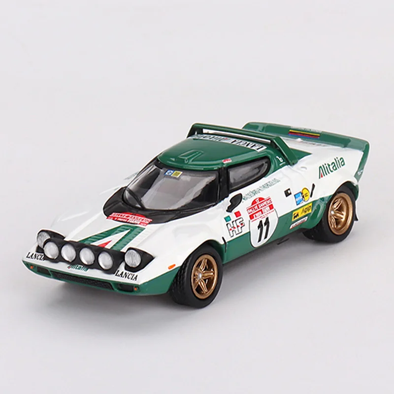 

MINIGT масштаб 1:64 сплав 628, раллийный автомобиль Lancia Stratos HF # 11, миниатюрный игрушечный автомобиль, имитация классической модели, коллекционные сувениры