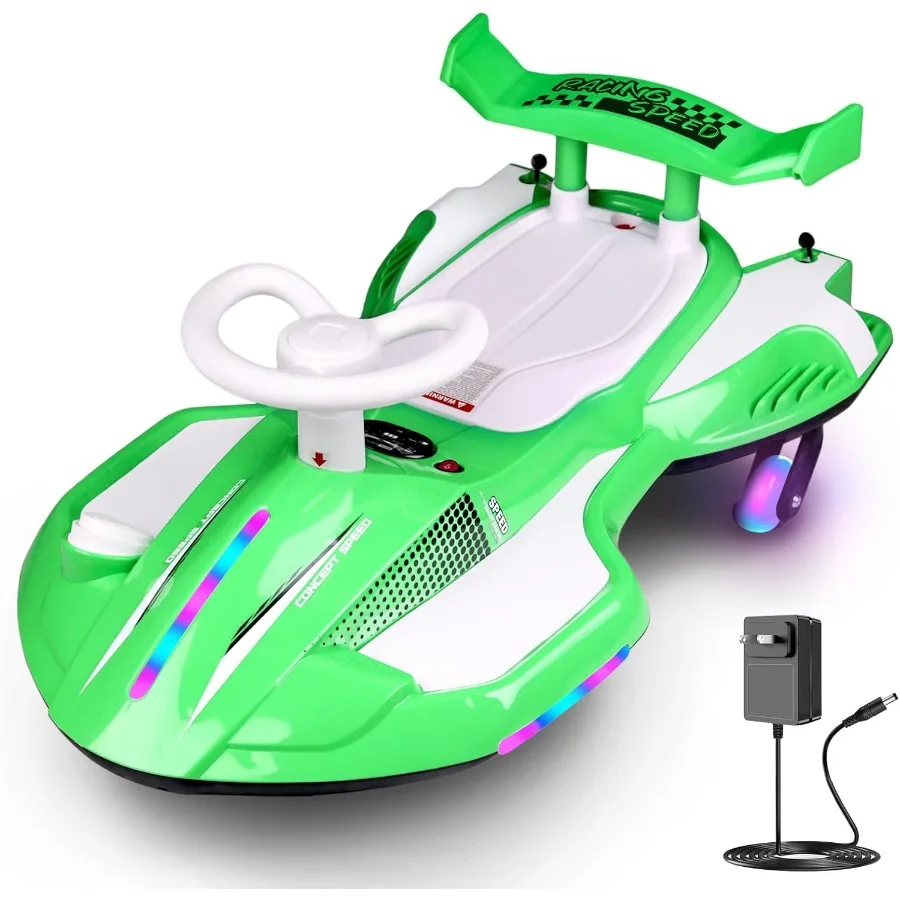 12V Electric Wiggle Car With Pedal Ride On Car Toy For From Ages 3 And Up Birthday Gifts for Boys and Girls Anti-Rollover Flash