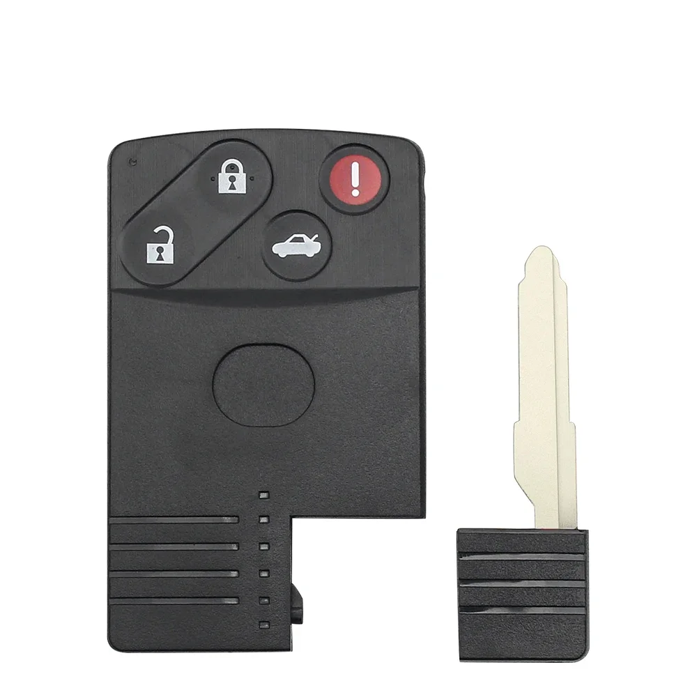 KEYYOU 4 Buttons For Mazda 5 6 CX-7 CX-9 RX8 Miata MX5 2004 2005 2006 2007 2008 2009 Replacement Smart Card Remote Key Shell