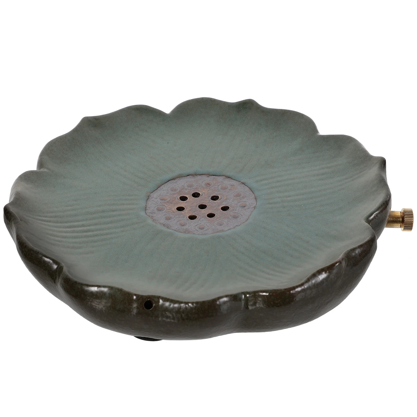 

1Set Round Lotus Petal Tea Tray Retro Design Creative Gongfu Tea Serving Tray Home Office Teapot Storage Mat Teapot Mat