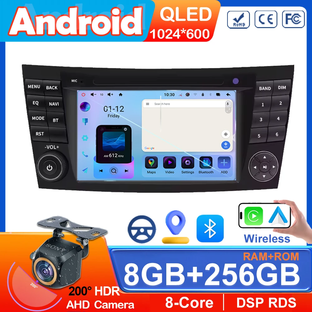 W211 7inch Car Radio Android For Mercedes Benz E-class E200 E220 E300 E350 E240 E280 CLS CLASS W219 Multimedia Video Player