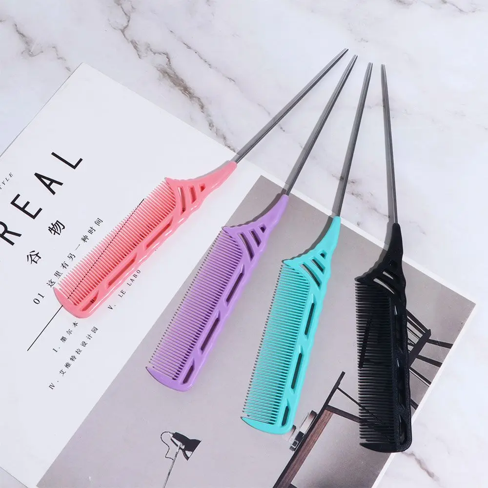 Pin For Hair Dyeing Highlight Hair Cutting Fine-tooth Sharp Tail Styling Comb Hair Edge Trimmer Hair Tail Comb Rat Tail Combs