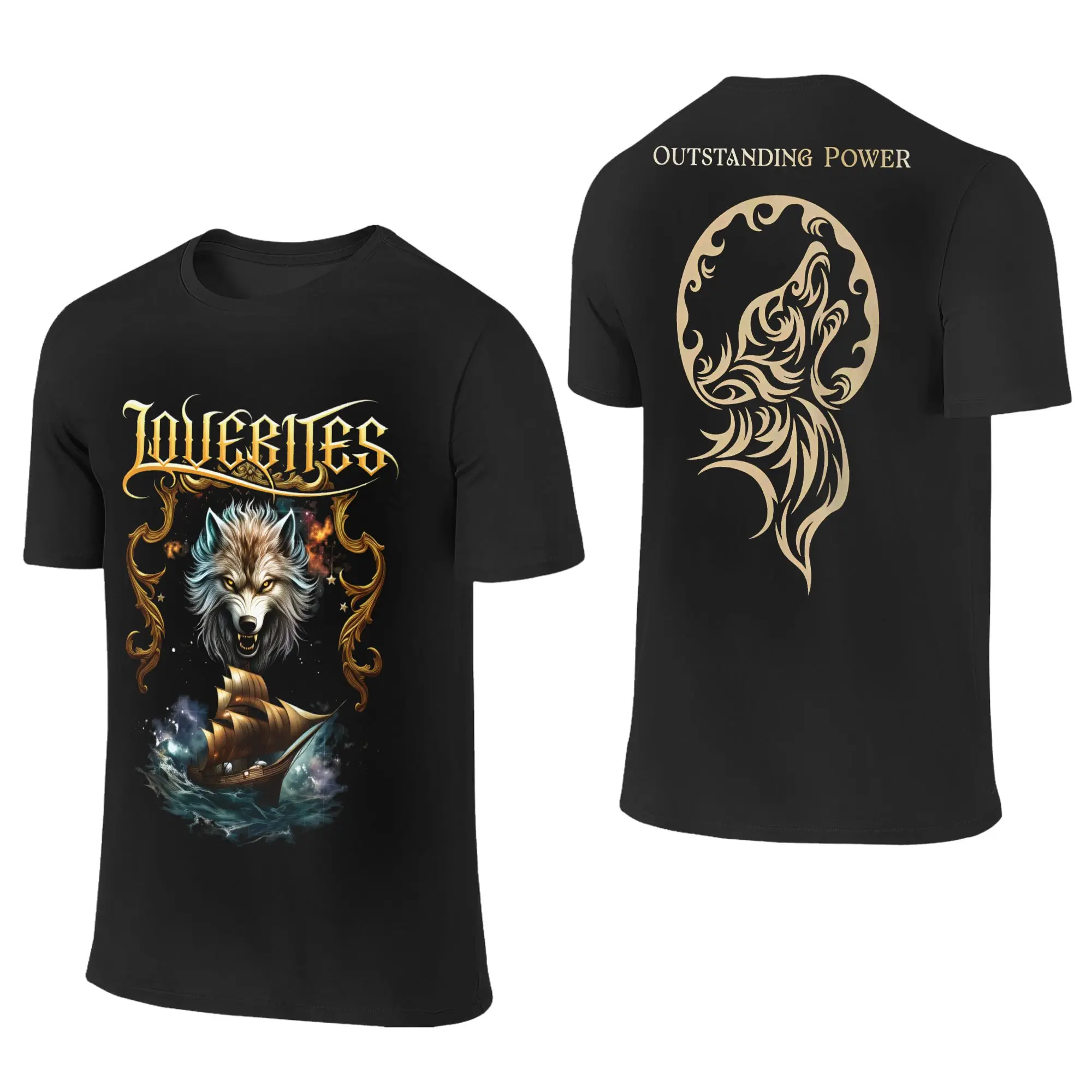 Lovebites T Shirt Men Outstanding Power Y2K Casual Cotton T Shirts Beach O Neck Popular Tee Shirt Custom Logo Oversized Tops
