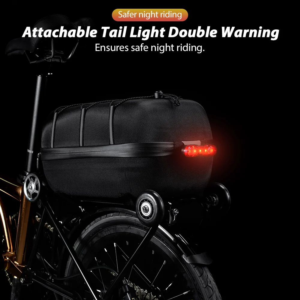 NEWBOLER Brompton Fahrrad-Rücksitztasche, MTB-Fahrradträgertasche, Kofferraumtasche, Radfahren, große Kapazität, wasserdichte Reisetasche ﻿ – Detail 6