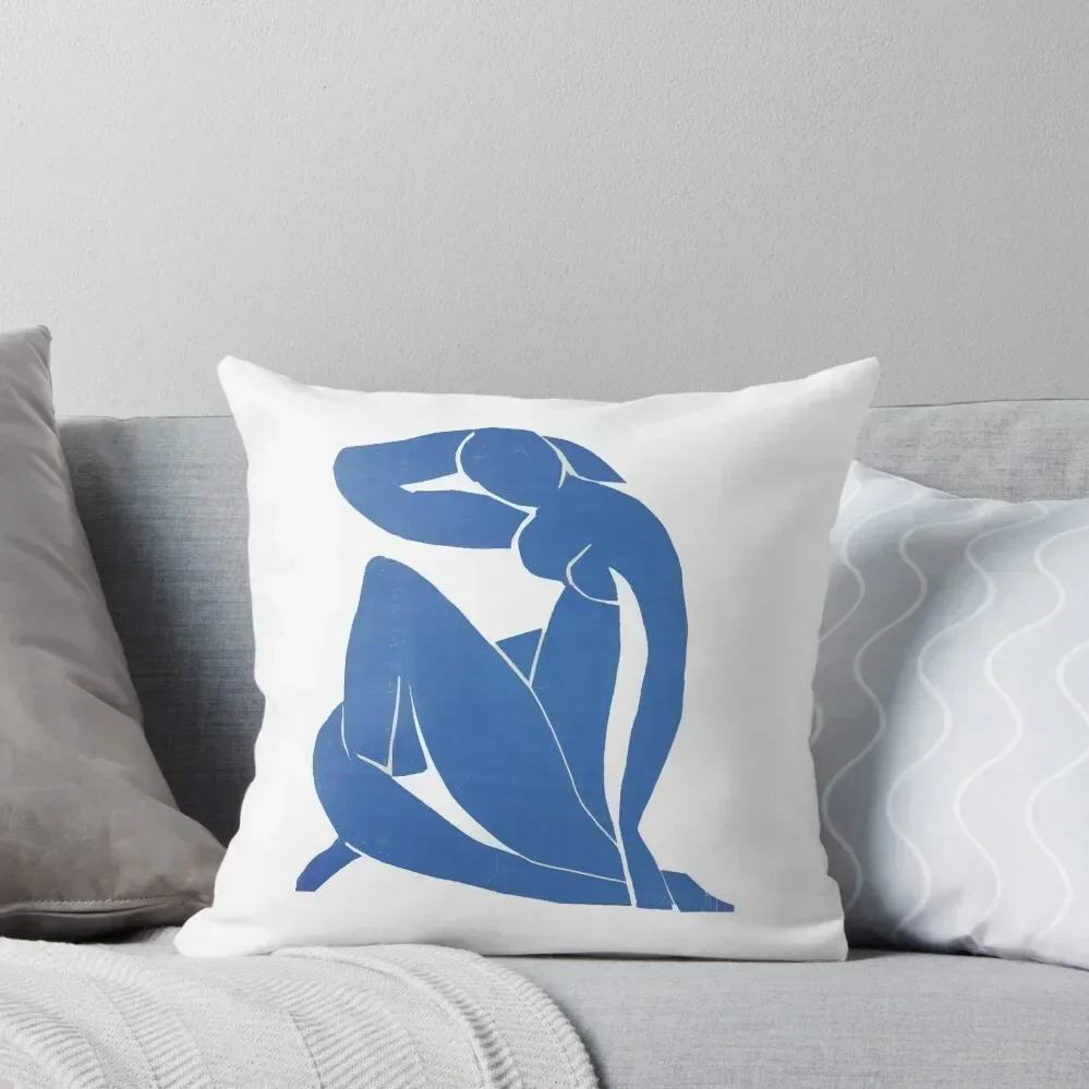 

Matisse Blue Muse Throw Pillow Christmas Covers Decorative Cushions pillow