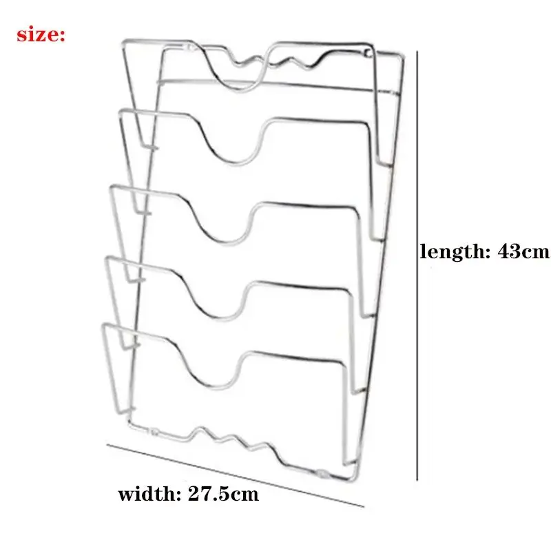 1Pcs Kitchen Accessories Stainless Steel Pot Lid Shelf Kitchen Organizer Pan Cover Lid Rack Stand Holder Dish Rack image 5