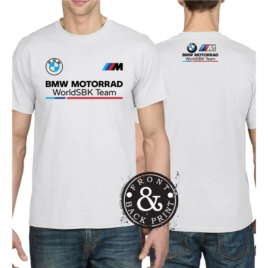 

Летняя гоночная мотоциклетная футболка BMW, мужская футболка, модная футболка с принтом BMW, впитывающая пот, дышащая, быстросохнущая футболка