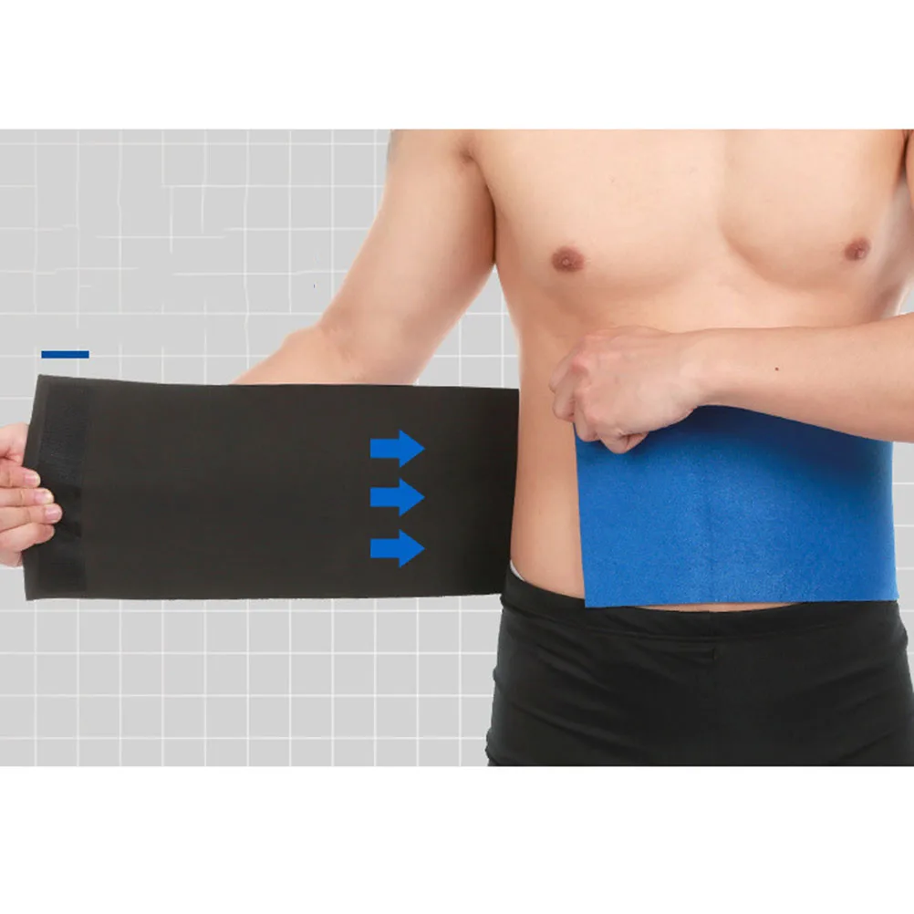 

2pcs Sports Waist Belt 19Cm Width 100Cm Length Blue Adjustable Lumbar Support For Pain Relief Therapy Heat Pad Back Brace Elder