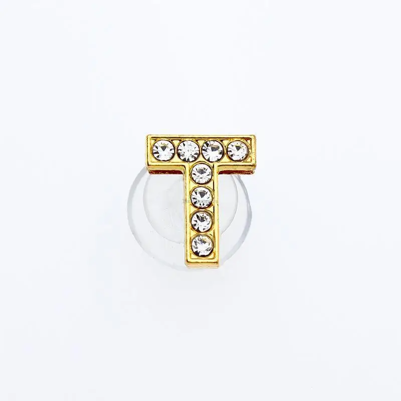 1 Stuks Gouden Letters Metalen Schoen Charmes Kristal Diamant Legering Bedels Schoenen Accessoires Gesp Hoge Kwaliteit Schoenen Decoratie