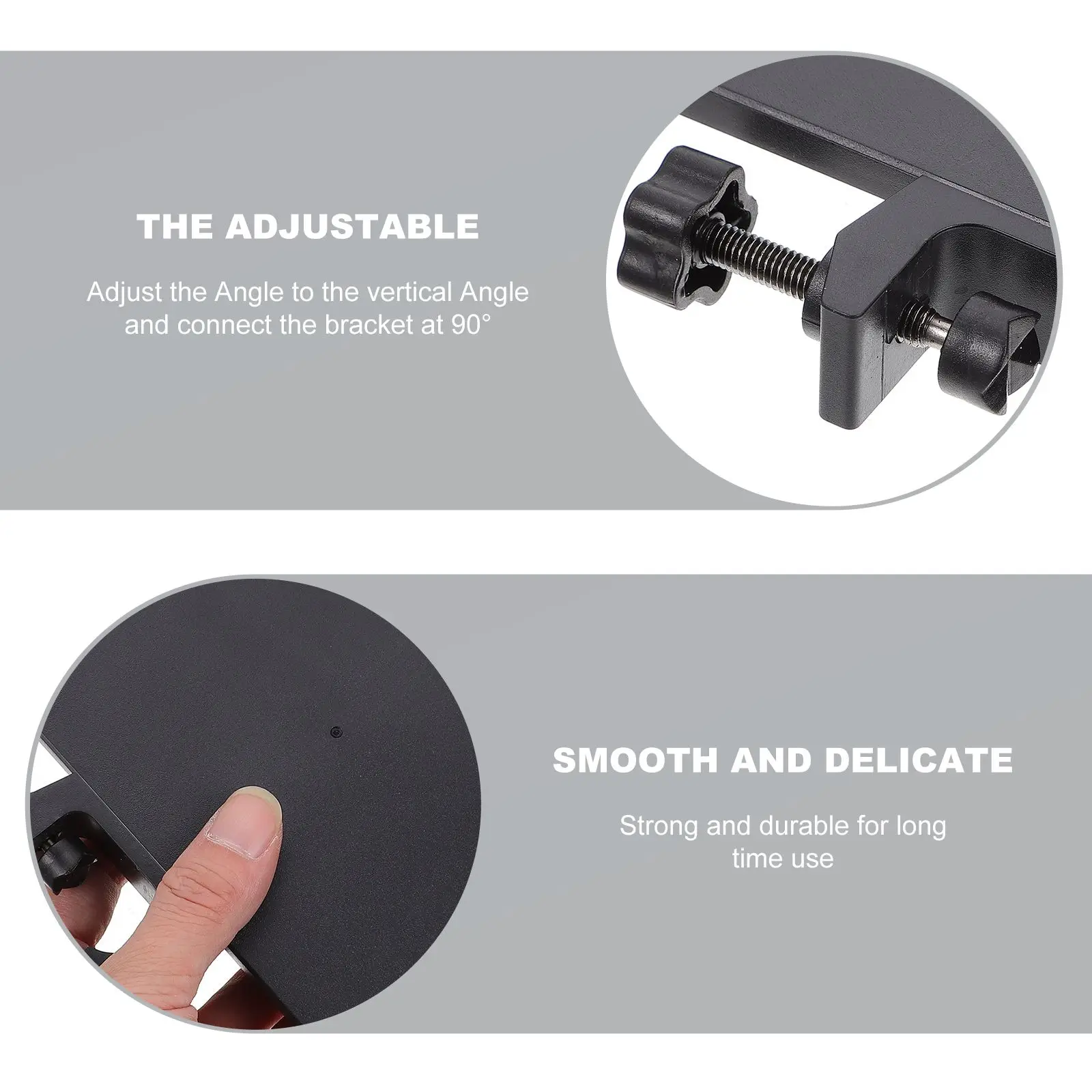 

2pcs Sound Card Tray Rack Holder for Microphone Stand Broadcast Accessories Black ABS Material Strong Durability 90 Degree Angle