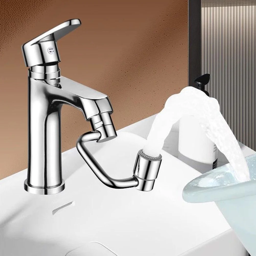 Swivel Faucet Extender Stainless Steel Water Faucet Extension Bathroom Faucet Extender for Kitchen Sink