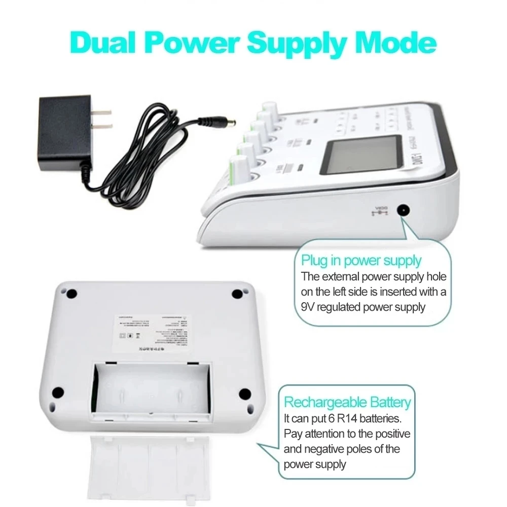 6 Output Channel TENS Electrostimulator Muscle Stimulator EMS Acupuncture Needle Massager Physiotherapy Pressure Relax Body Tool