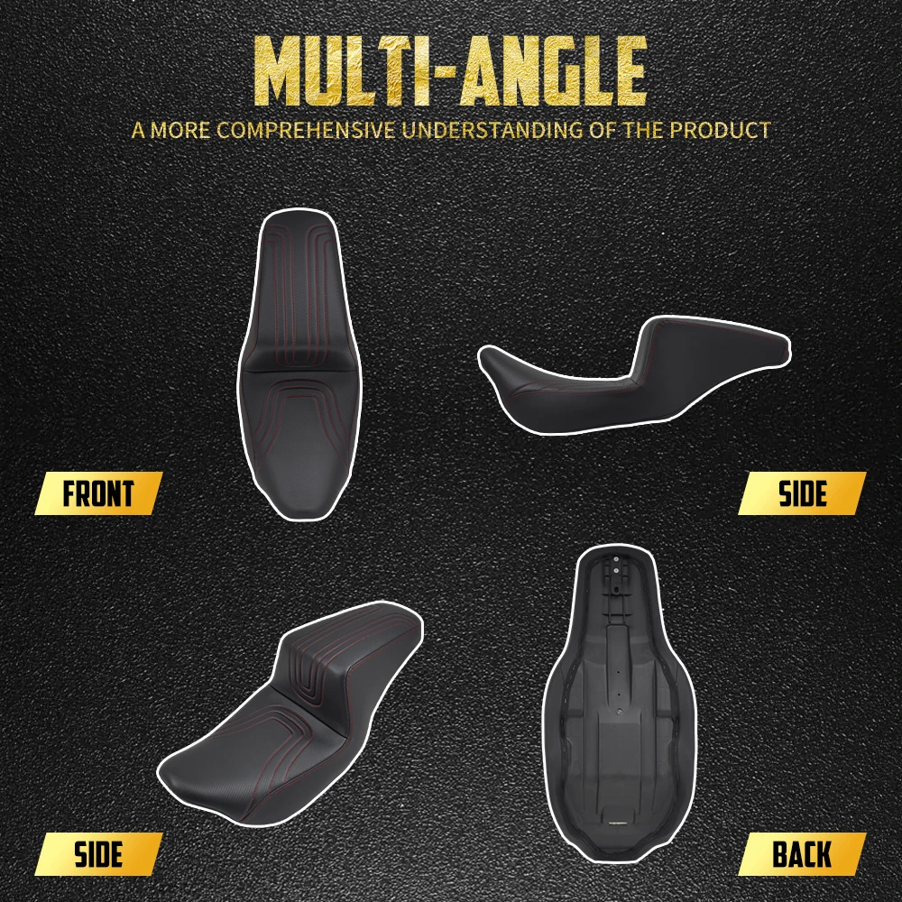Motorcycle Driver Passenger Seat Front Rear Rider Cushion For Harley Touring Street Electra Glide Limited 2009-2023 Two Up Seat