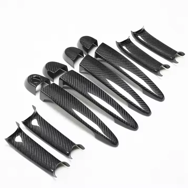 

For BMW E90 E92 F30 F32 E84 F25 dry carbon fiber door handles 1/2/3/4 series M3 M4 (2005-2018) direct sticking without drilling