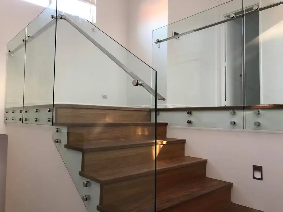 Customization Cheap and High Quality Simple Steel Handrail Designs Tempered Glass Railing Frameless Glass Balustrade