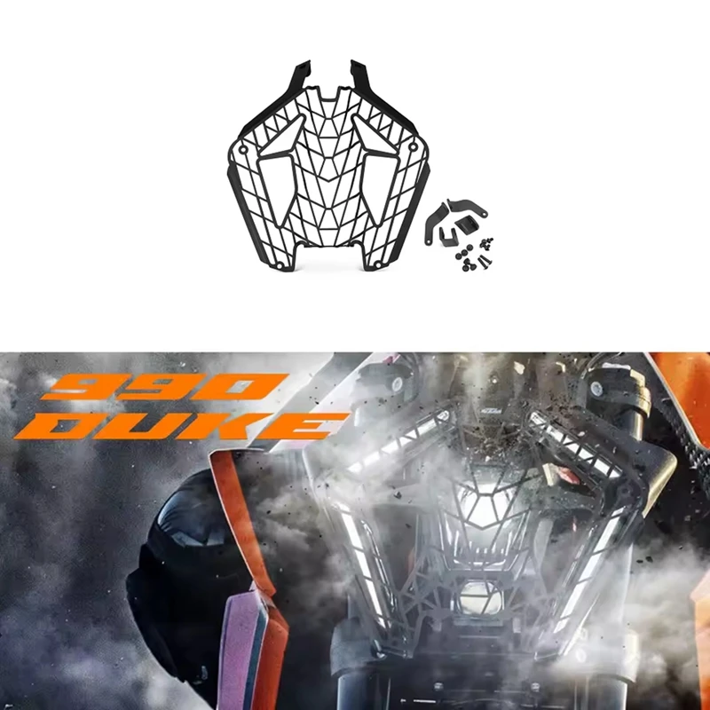 Motorcycle Accessories Headlight Protection Grill Head Light Guard Protector Cover For 990 Duke 990Duke 2024 2025