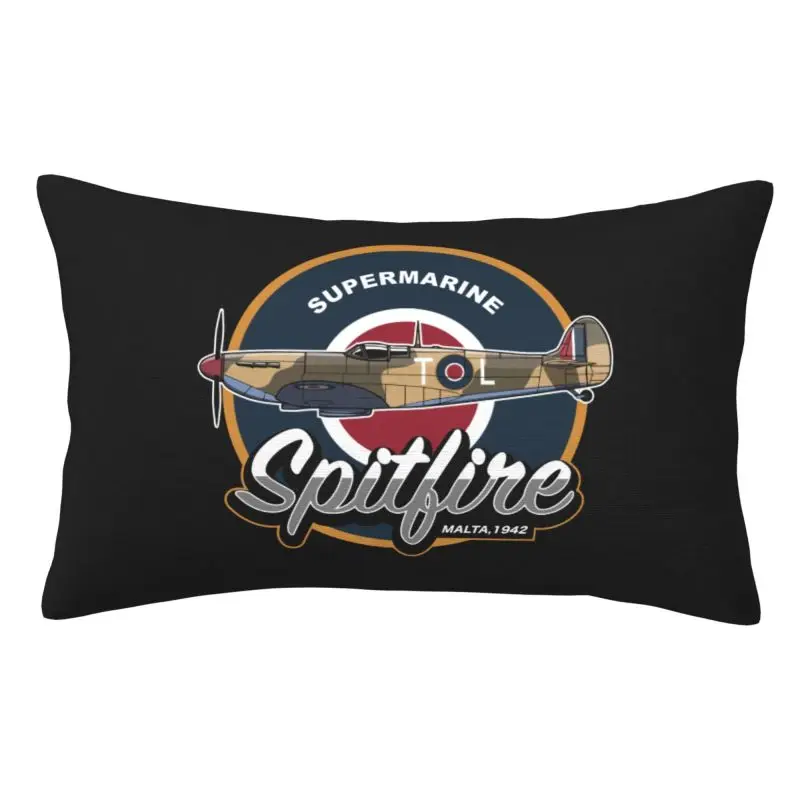 

Custom Vintage Supermarine Spitfires Malta Luxury Pillow Cover Fighter Plane WW2 War Pilot Aircraft Airplane Pillowcases