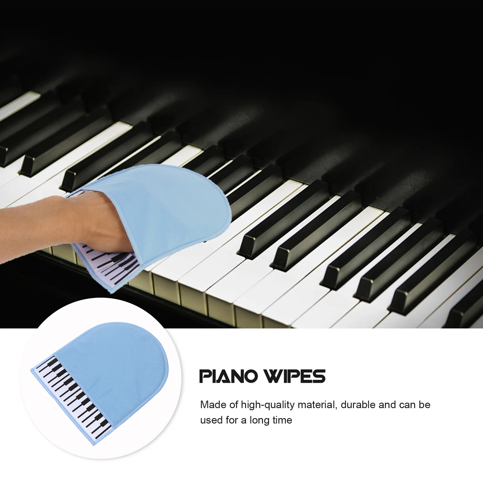 

1Pcs Cleaning Cloth for Piano Sky- Comfortable Easy Grip Reusable Wipe for Instrument Polishing and Drying Use