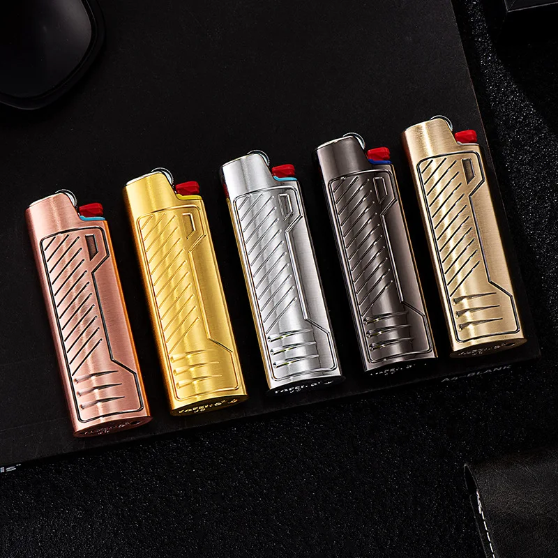 

New 1pc Metal Lighter Case Cover Holder For Bic J6 Lighters Sleeve Comfortable Grasp Lighter Holder Shell EDC Tool