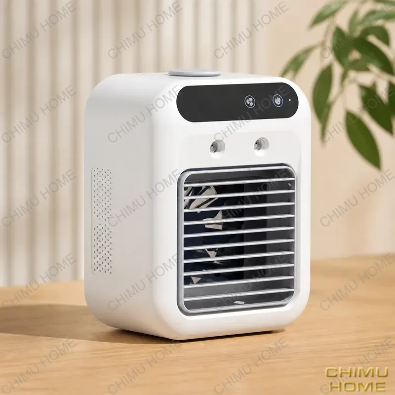 【CHIMU HOME】 Mini USB Desk Fan Portable Air Cooler Misting Function Quiet Operation for Student Dorm Office Summer Cooling