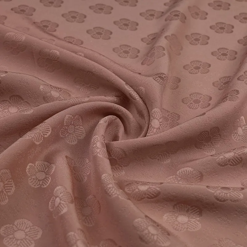 New Chinese-style Hanfu and cheongsam fabric with eight-petal blossom pattern narrow silk