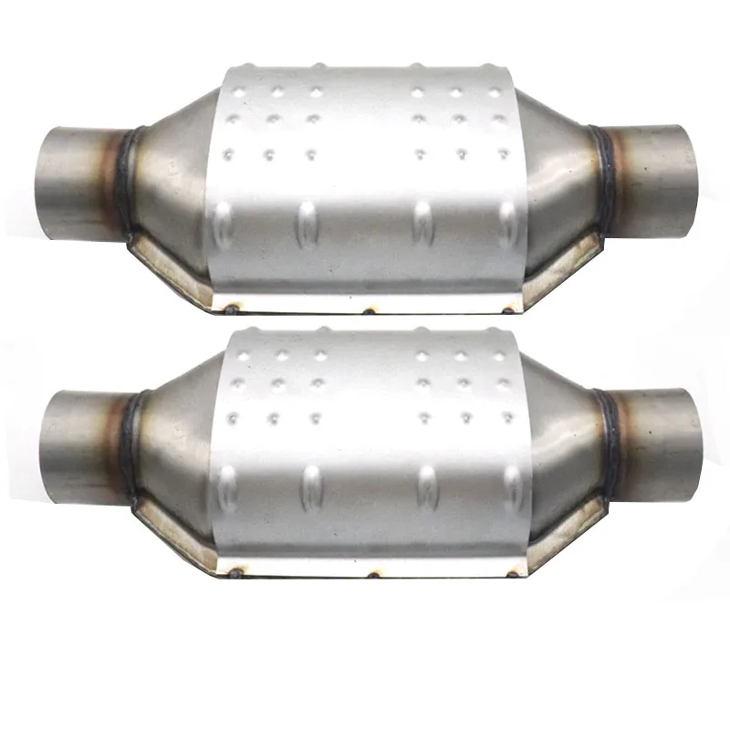 2pcs EURO 1 Universal 400 Cpsi High Flow Catalytic Converter Ceramic Honycomb Racing 2.5