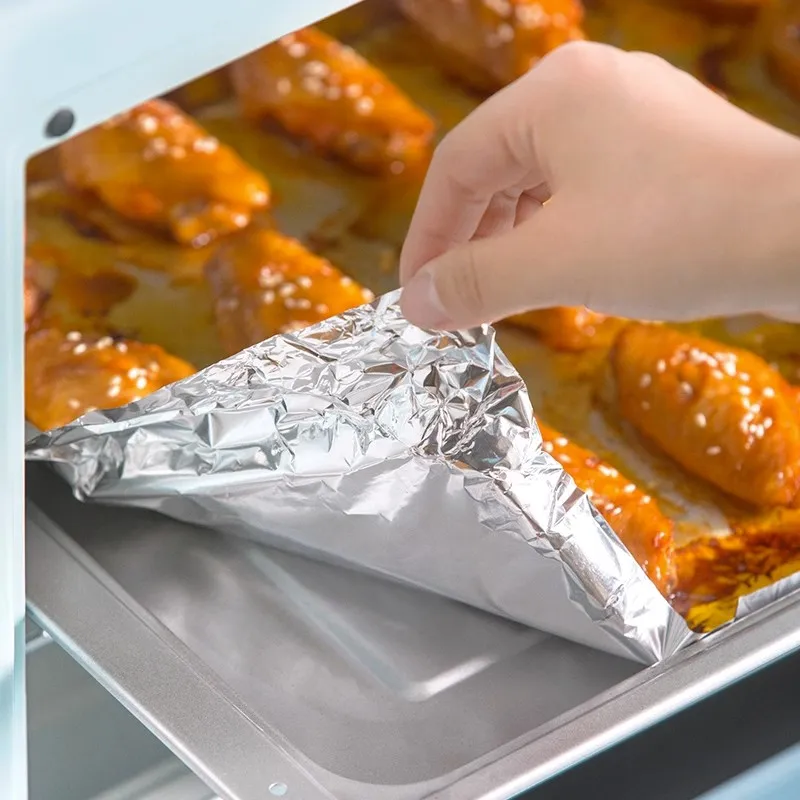 CHAHUA Tin Foil Oven For Household Food Grade Barbecue Aluminum Foil Paper Baking Air Fryer Paper High Temperature Resistance