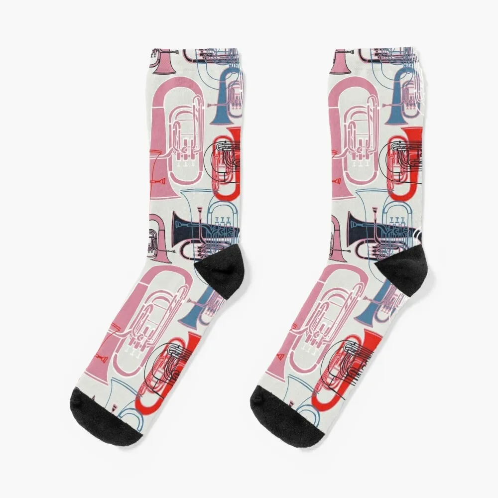 

Tuba Tastic Repeat Pattern Socks Climbing hip hop Socks For Women Men's