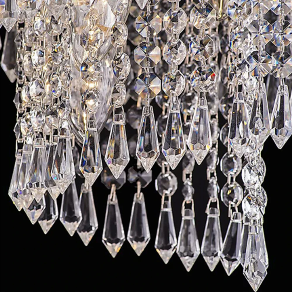 K9 Colorful Multi-faceted Pointed Bead Crystal Bead Curtain Door Curtain Crystal Light Pendant Creative Home Hanging Accessories