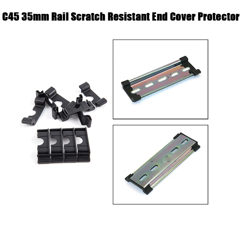 New And High Quality 10Pc C45 35mm Din Rail Anti-Scratch End Cap Protector For Din Rail Only End Caps