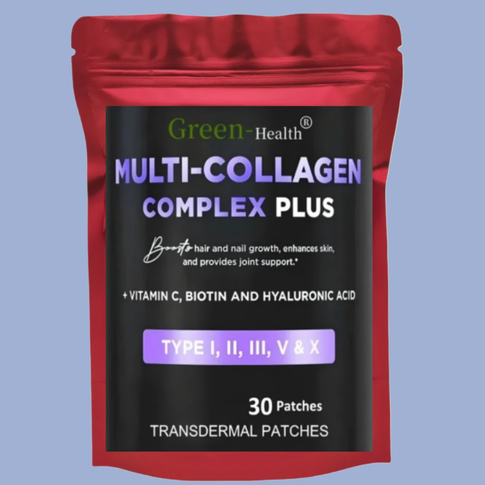 Multi Collagen Plus Transdermal Patches With Biotin, Vitamin C For Women & Men Hair Growth Support Skin 30 Patches