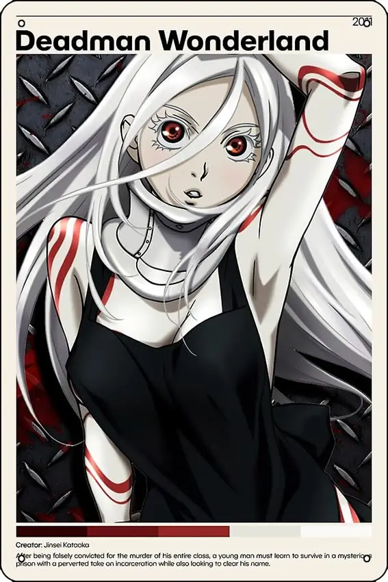 

Deadman Wonderland Anime Poster Print Poster Funny Metal Tin Sign for Home Kitchen Bar Room Garage Decor