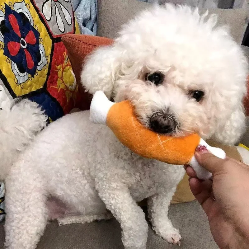 Jouet en peluche interactif pour chiens et chats - Jouet à mâcher vocalisant résistant aux morsures pour soulager la pression dentaire