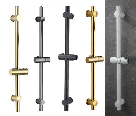 

304 stainless steel shower sliding bar golden color brushed finish 62cm