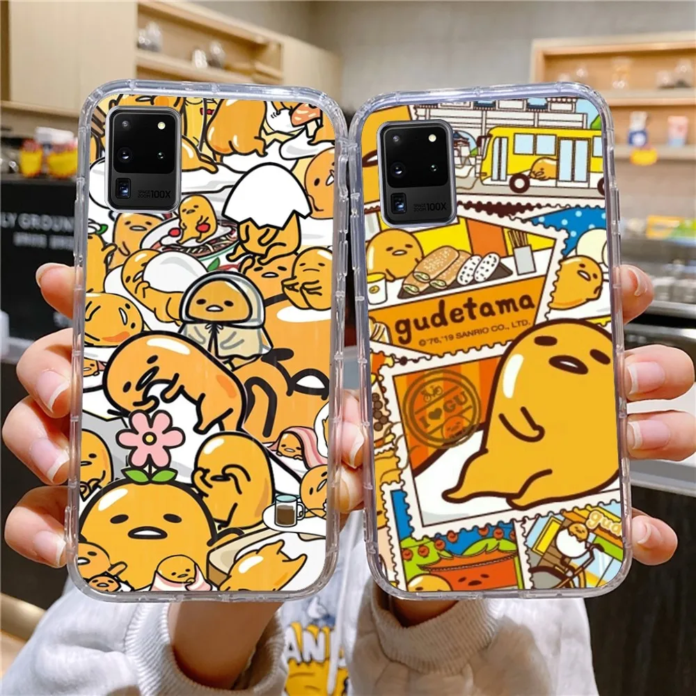 Cartoon G-Gudetama Phone Case For Samsung Galaxy A52 A12 A51 S21 Edge S22ULTRA S23 S20LITE Plus Ultra Transparent Cover