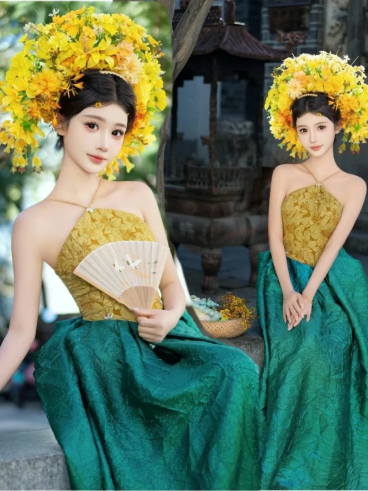 

Новое вечернее платье в китайском стиле, костюм для фотосессий и путешествий, с цветочным декором, элегантное, высококачественное, женское.