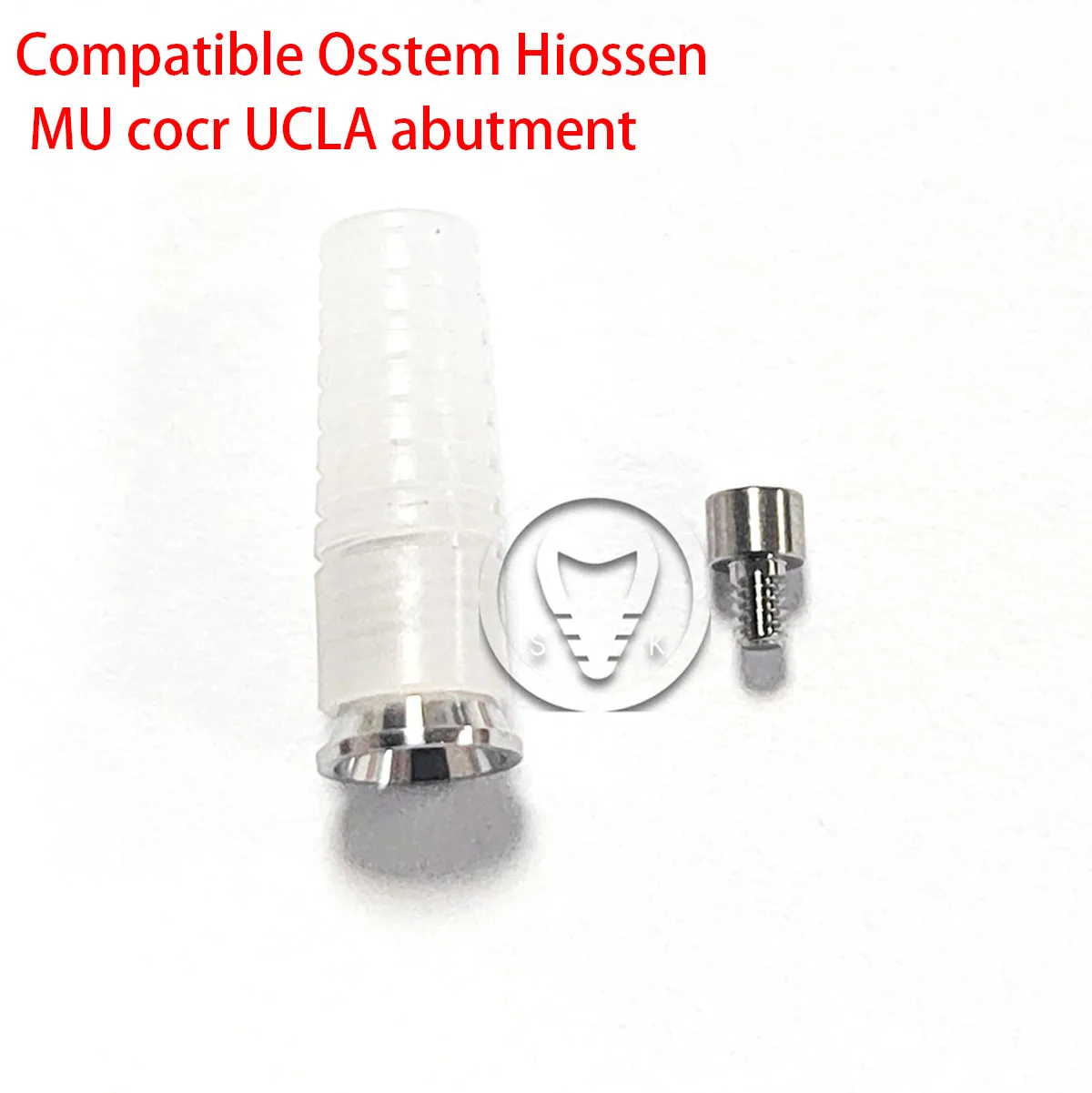 6pcs Hiossen Osstem compatible TS Cocr Multi unit ucla castable abutment Cobalt Chrome casting abutment D4.8 with scew