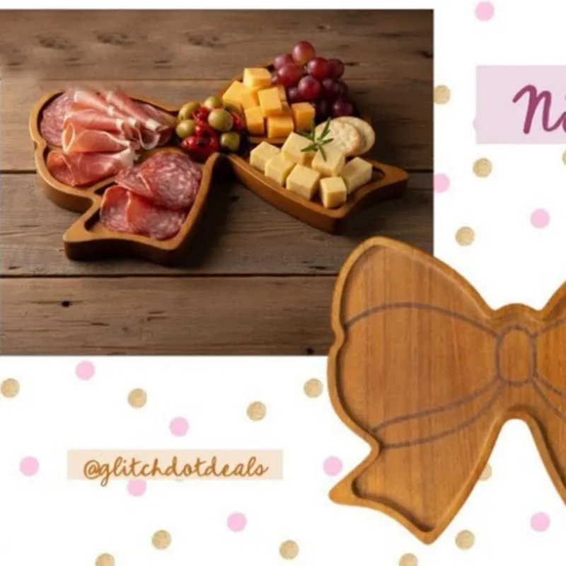 

PORK-Современная минималистичная деревянная разделочная доска с галстуком-бабочкой — оригинальные цвета дерева и коричневого цвета