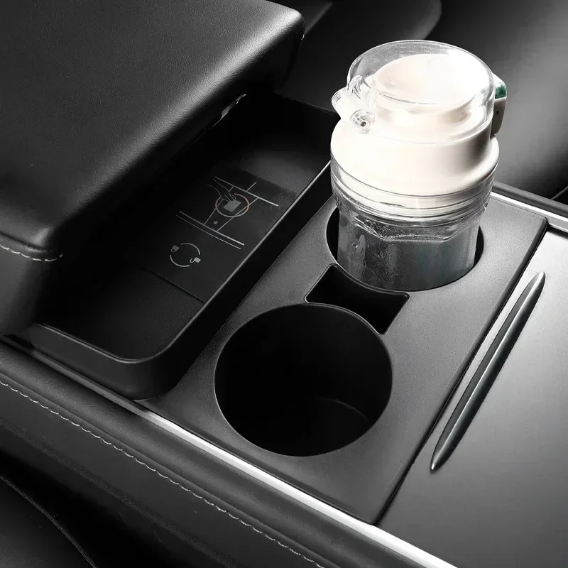 Model Y Cup Holder Storage Box For Tesla Model 3 2023 Central Control Cup Stopper One-piece Silicone Coaster Car Accessories