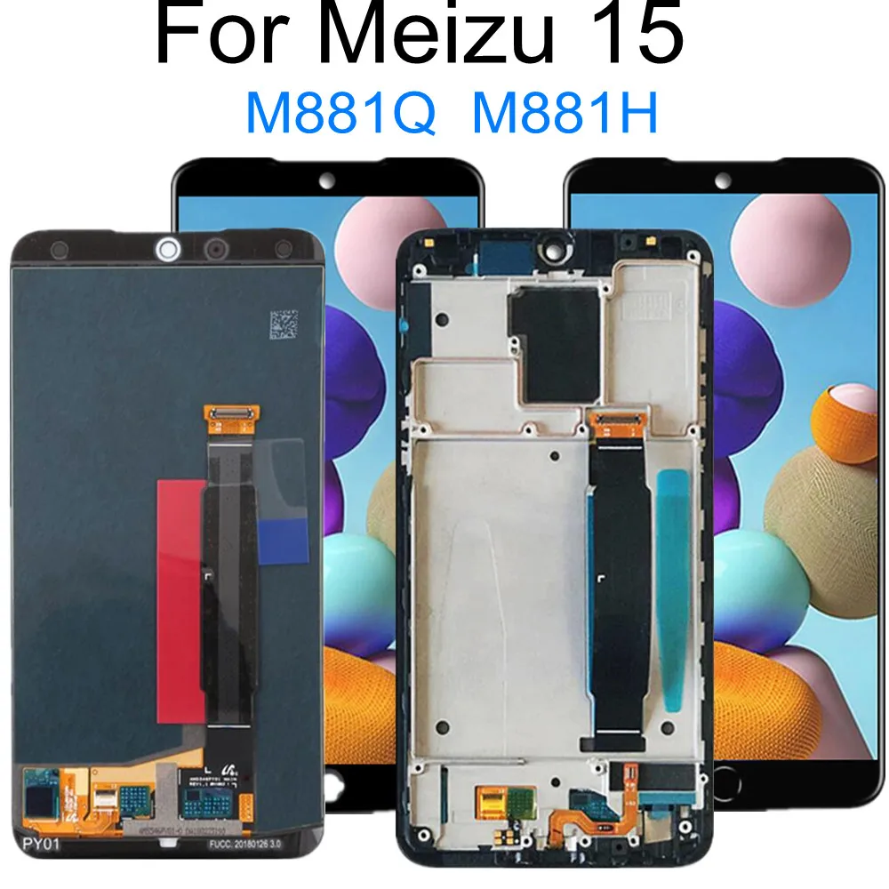 

AMOLED FOR Meizu 15 M881Q LCD Display Touch Screen Digitizer Assembly Replacement Accessories For Meizu MX 15 M881H LCD Display