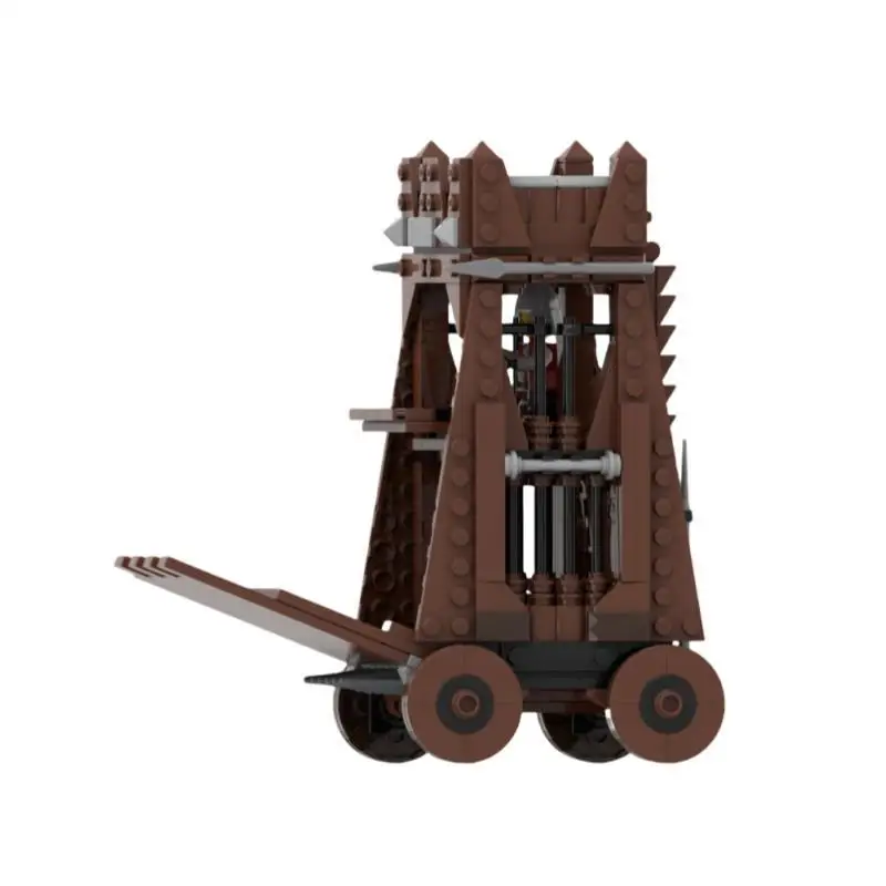 MOC Medieval Siege Vehicle Ancient Chariot Building Block Model Puzzle Splicing Kids Collection Bricks Toys