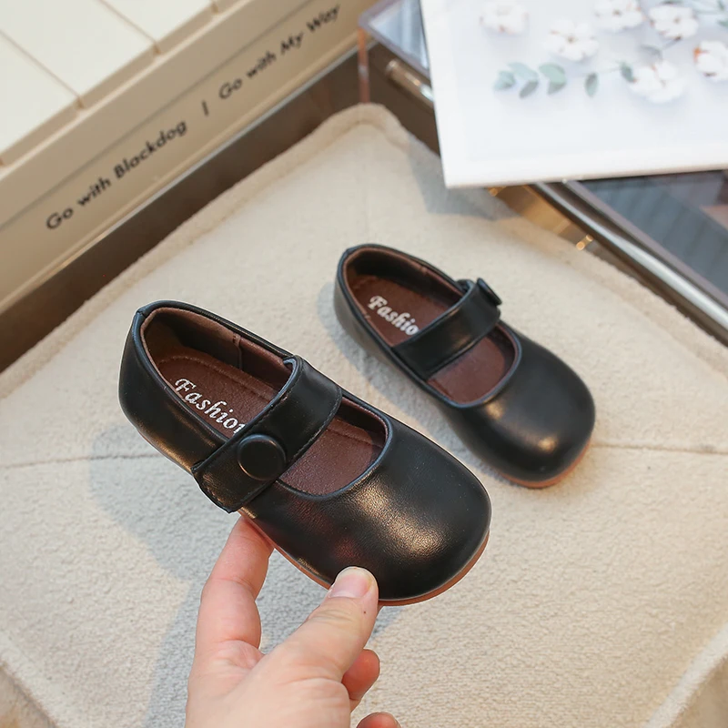 Fashionable Girls Party Wedding Leather Shoes Children's Performance Dance Shoes Kid Casual Dress Leather Shoes Student Toddler