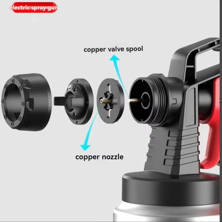 Small Paint Sprayer Cordless Electric Paint Spray Gun 110V/220V Plug-in Type Electric Spray Gun Multifunctional