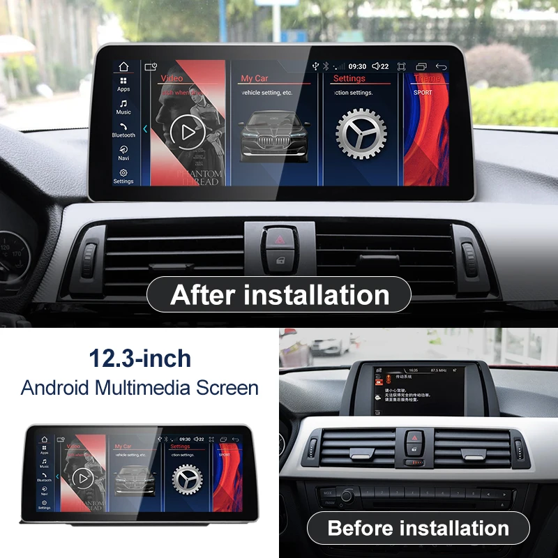 2024 New ID6 ID7 ID8 UI 12.3inch Android System Wireless Carplay AUTO For BMW 3Series 4Series F30 F31 F32 F33 Car Video Players