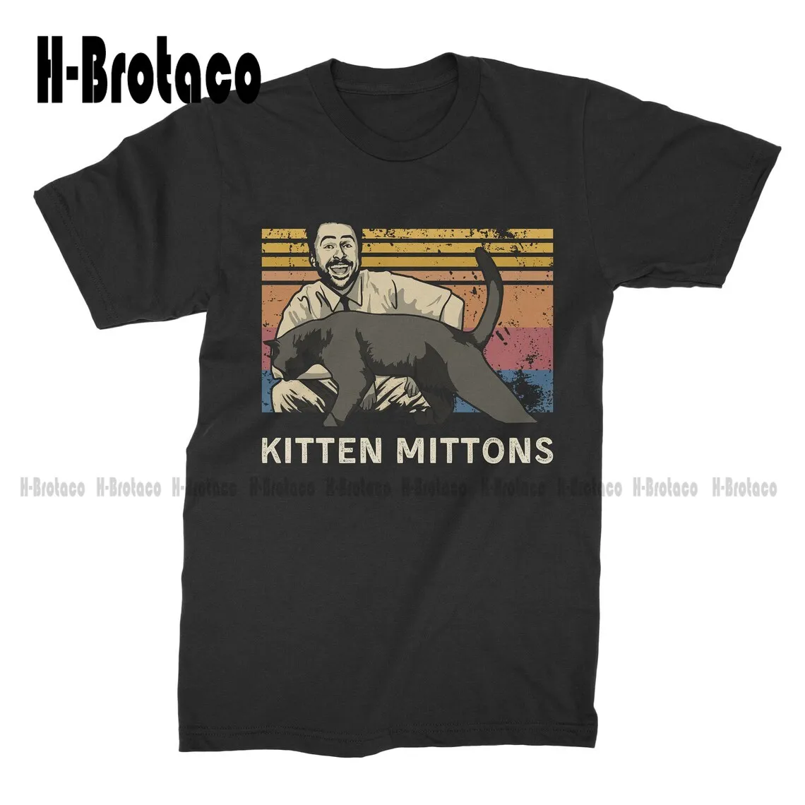 

Kitten Mittens Vintage T-Shirt T Shirt Custom Aldult Teen Unisex Digital Printing Tee Shirts Custom Gift Xs-5Xl