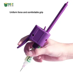 BST-61 Flux Booster for 5CC-10CC Syringe Oil Solder Paste with Thickened Push Rod Structural Adhesive Manual Dispenser