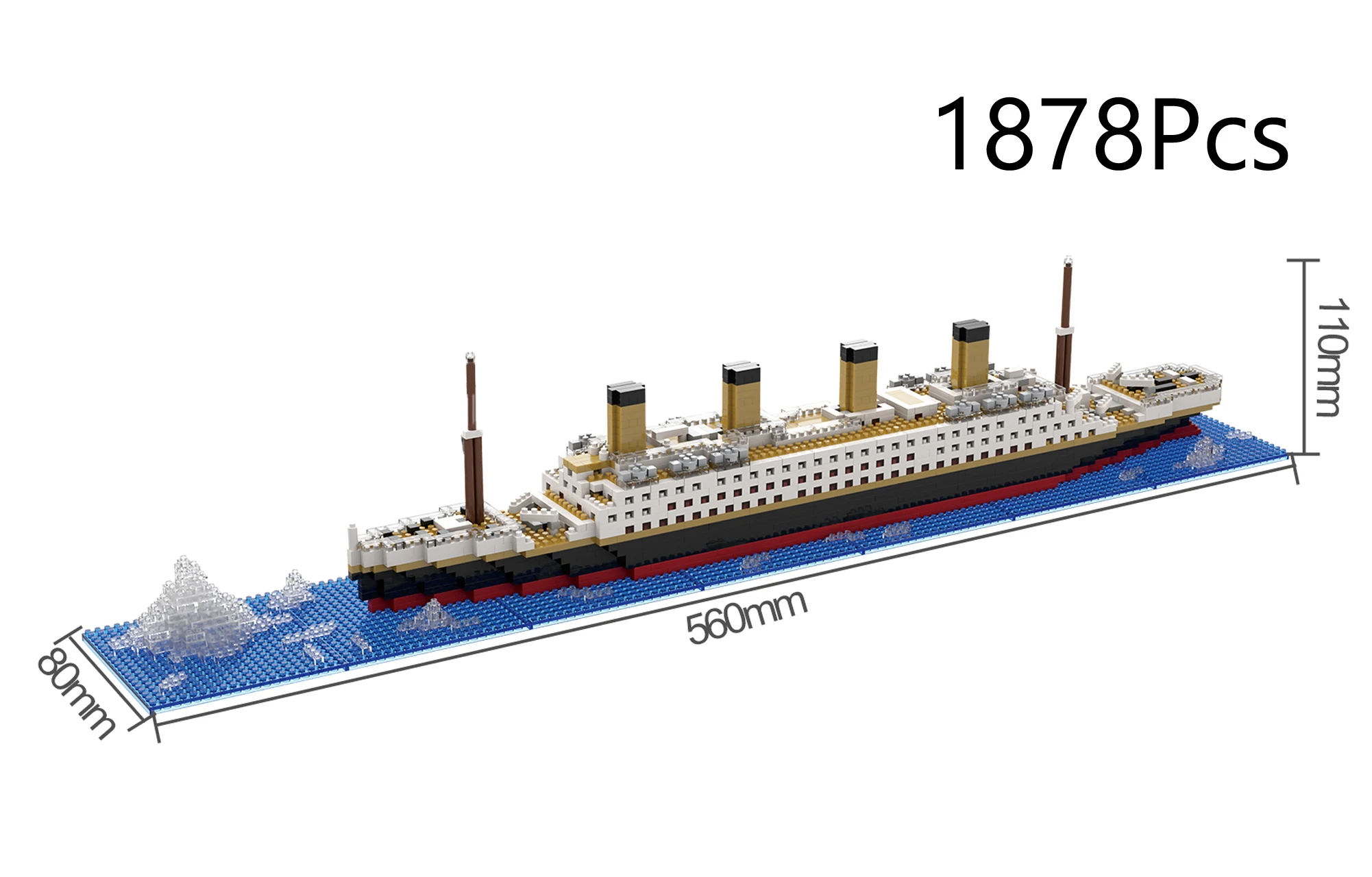 Kleine deeltjes bouwsteen assemblage speelgoed Titanic gigantische jongen meisje puzzel cruiseschip baksteen model kit desktop verjaardagscadeau kind